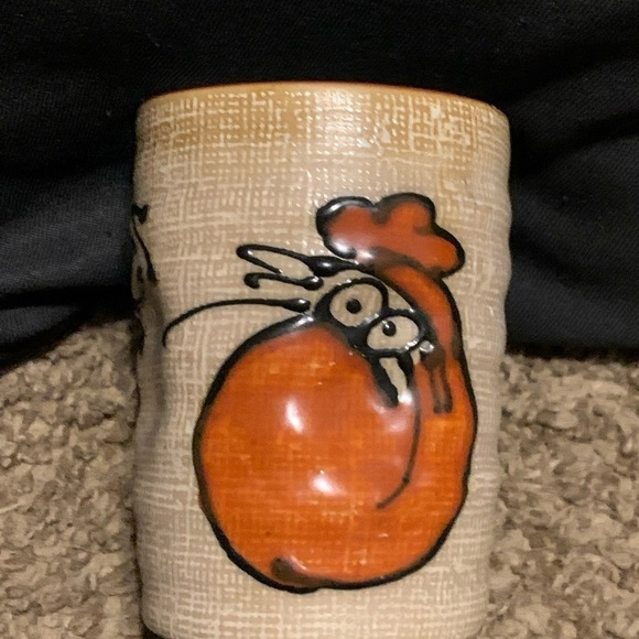 Vintage 1960's Rooster Fire Ceramic Cup - Picture 1 of 5